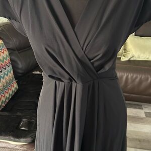 Elegant Black Wrap Dress